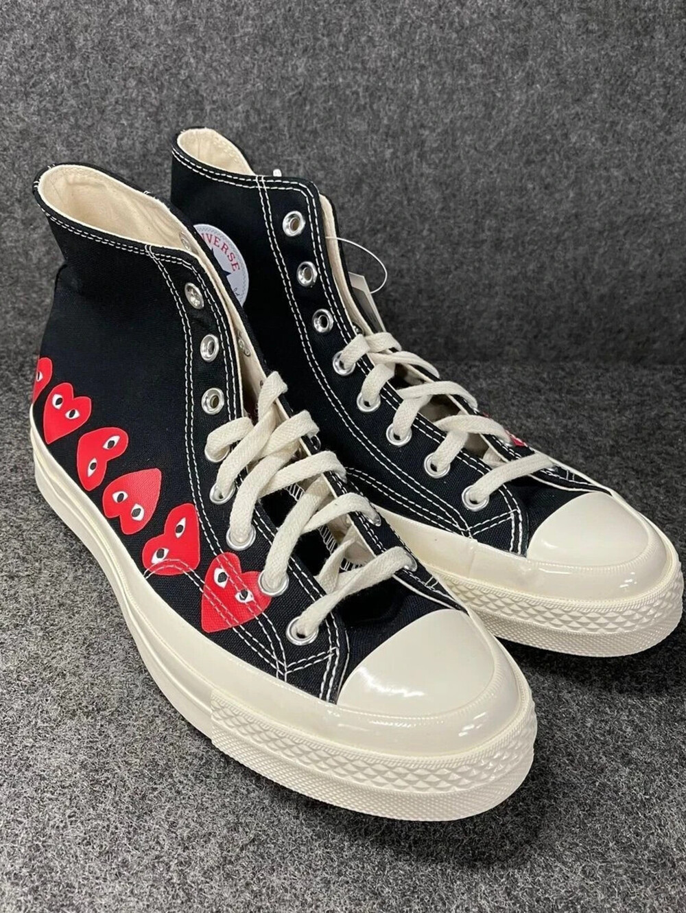 CONVERSE X Play Comme Des Garcons Chuck 70 High Multi Heart Shoes 11 New Box
